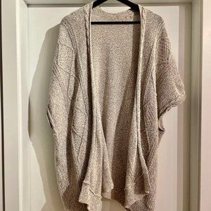 Aritzia Community Ionic Cape Knit Heather Grey Pattern XS